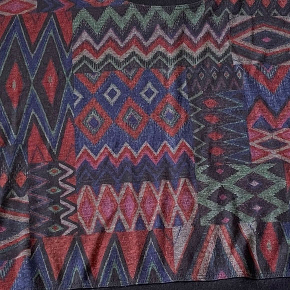 Nally & Millie USA Womens Aztec Pullover Swetaer Half Sleeve One Size - Picture 5 of 6